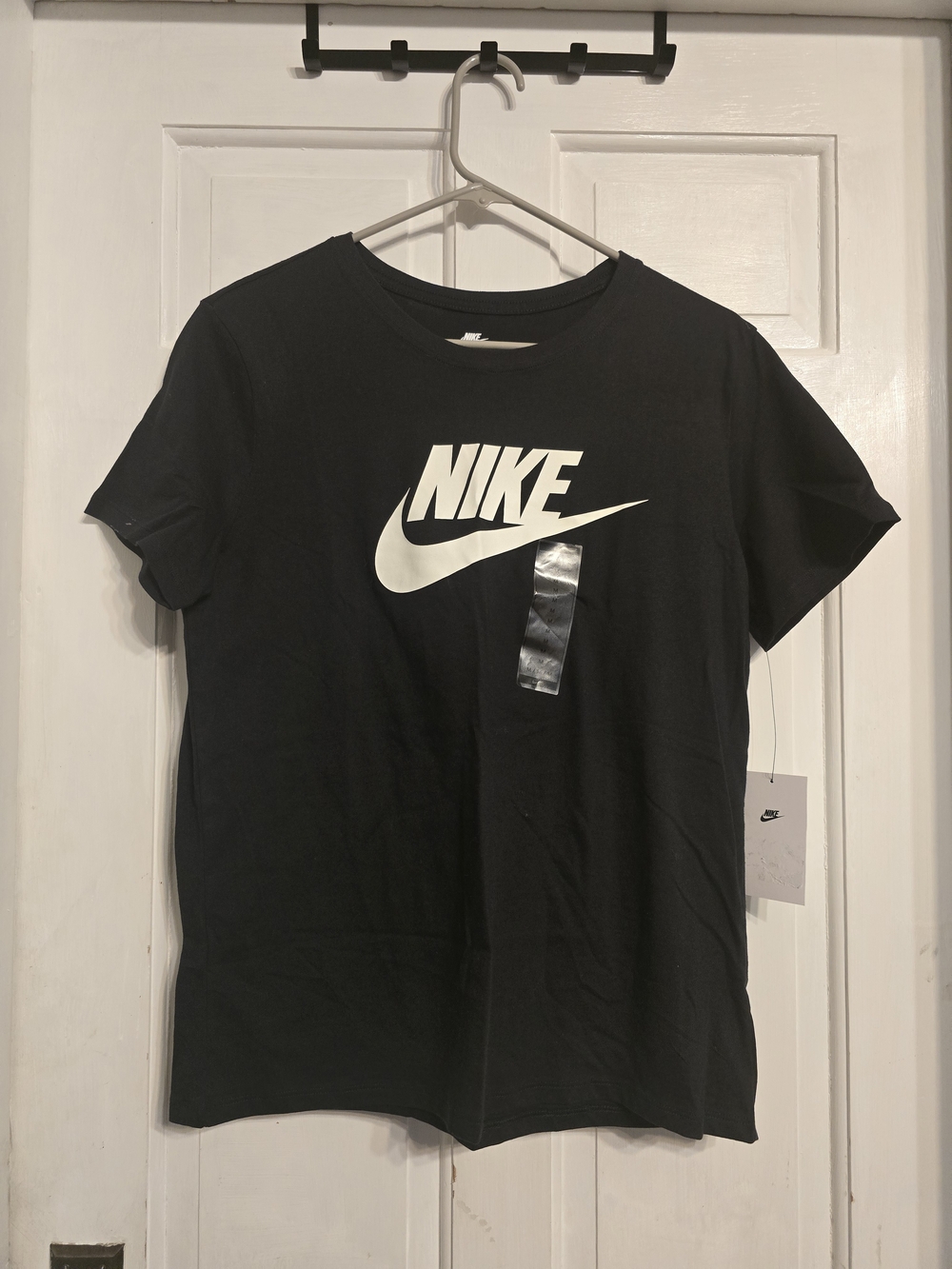 Nike Black T-Shirt with White Logo Print